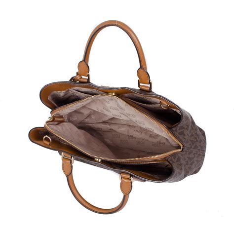 Michael Kors Camille Savannah Large Satchel Brown Acorn